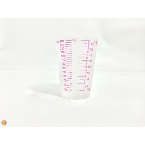Graduated Plastic Cups Plastic, 8oz (pack of 25)
