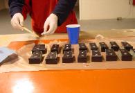 Epoxy adhesive applied to insert surface