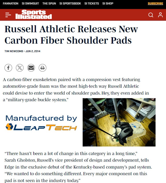 Carbon Fiber Manufacturer in Sports Illustrated